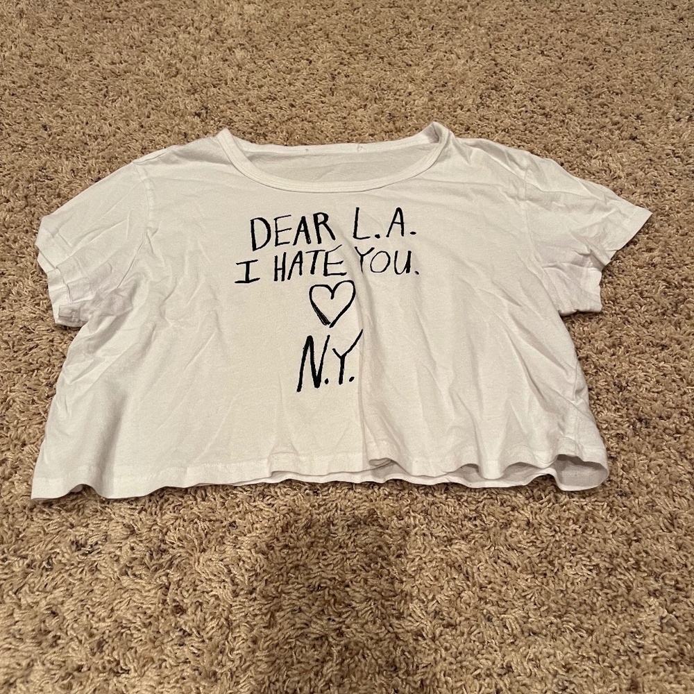 UO Truly Madly Deeply Graphic Crop Top